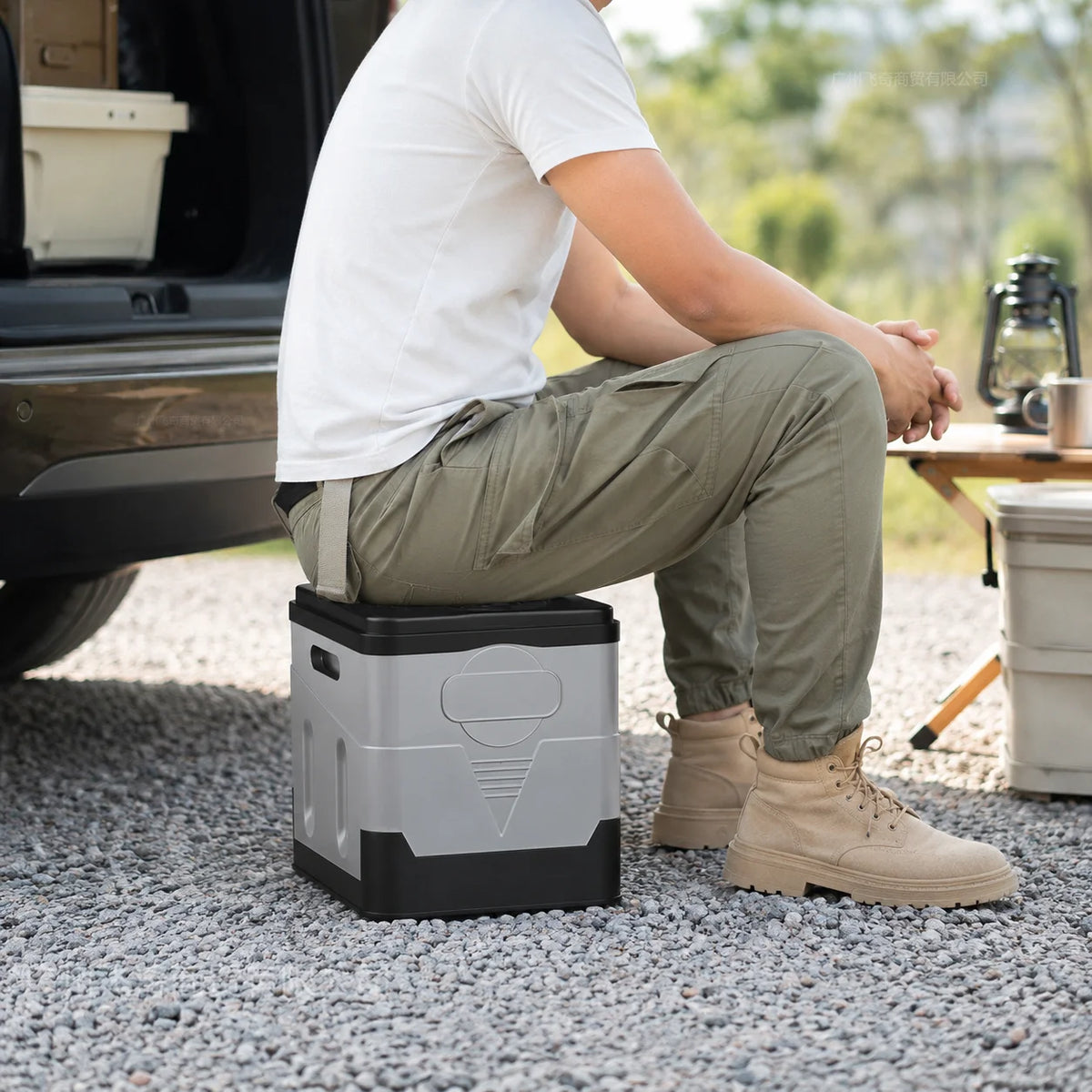 Portable Folding Toilet With Lid For Camping And Road Trips