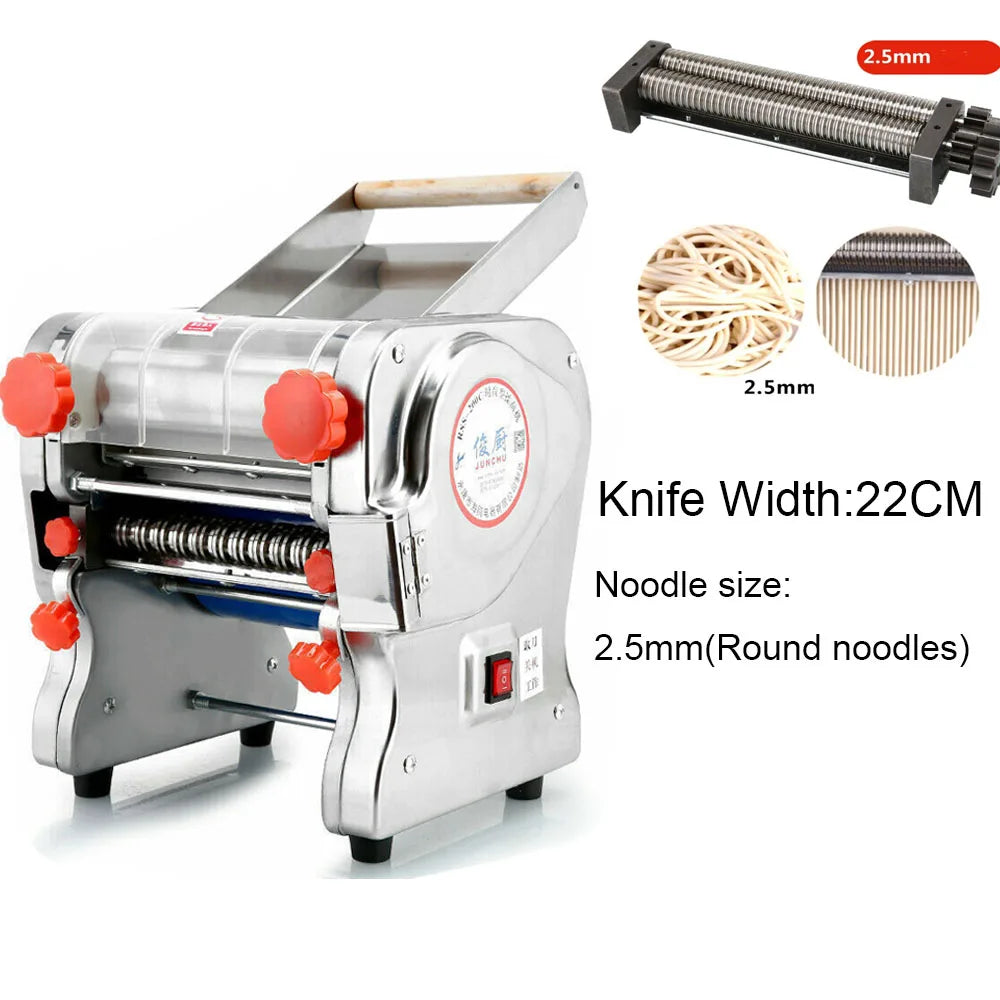 Commercial Electric Stainless Steel Pasta Maker With Dual Cutters