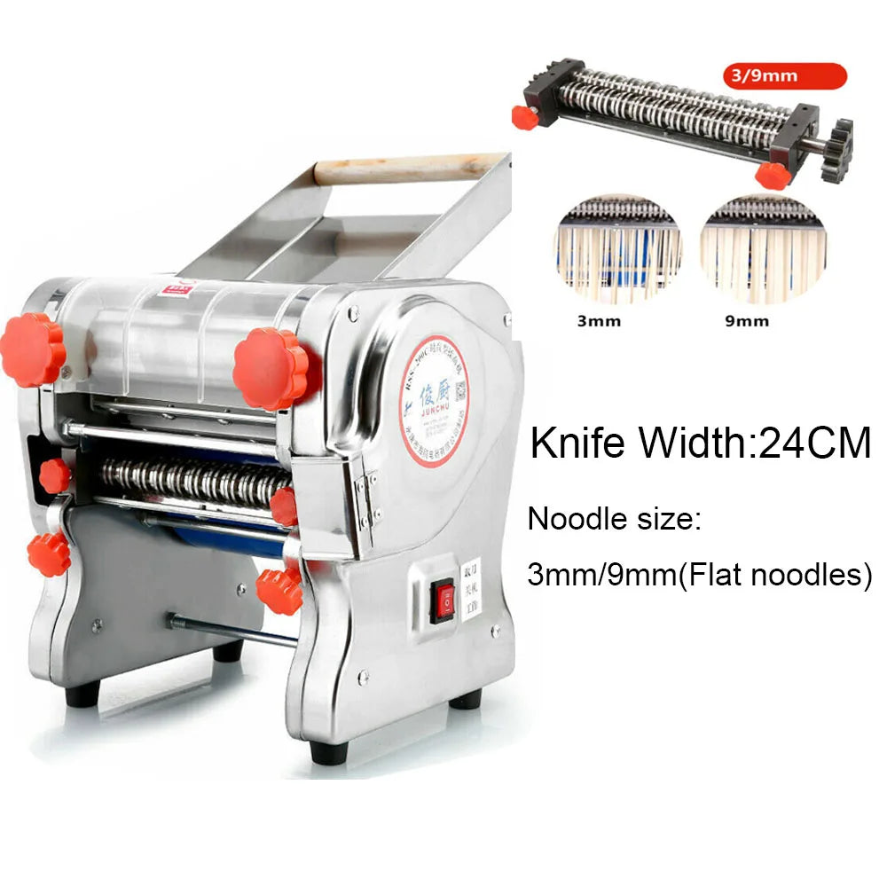Commercial Electric Stainless Steel Pasta Maker With Dual Cutters