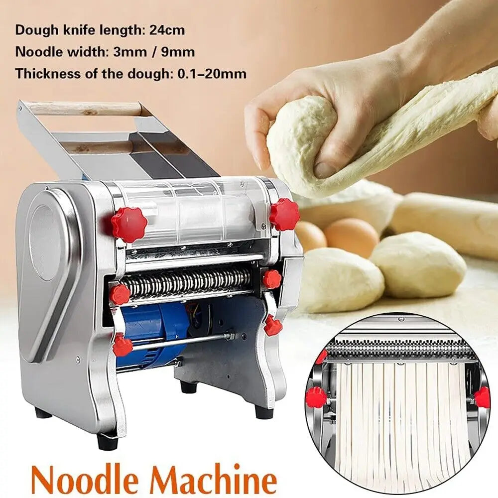 Commercial Electric Stainless Steel Pasta Maker With Dual Cutters