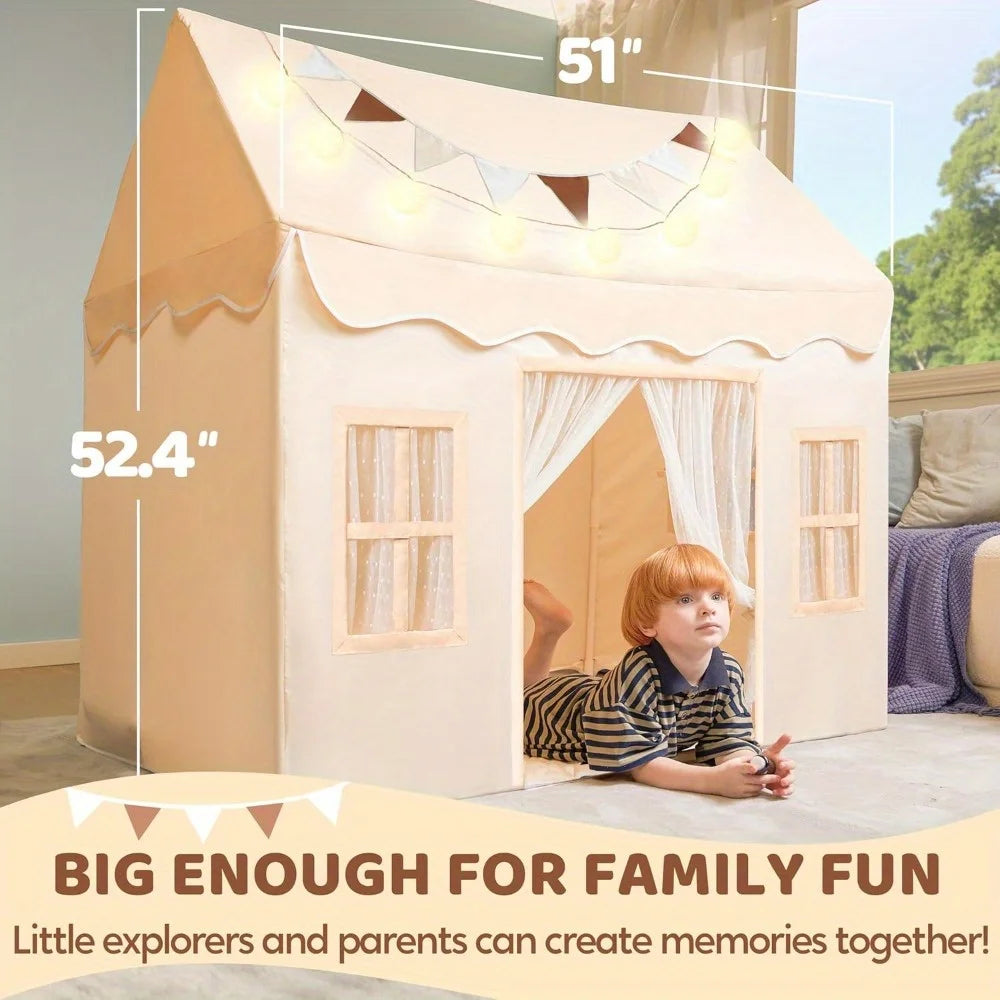 Joyfy Kids Indoor Play Tent With Blanket And LED Light