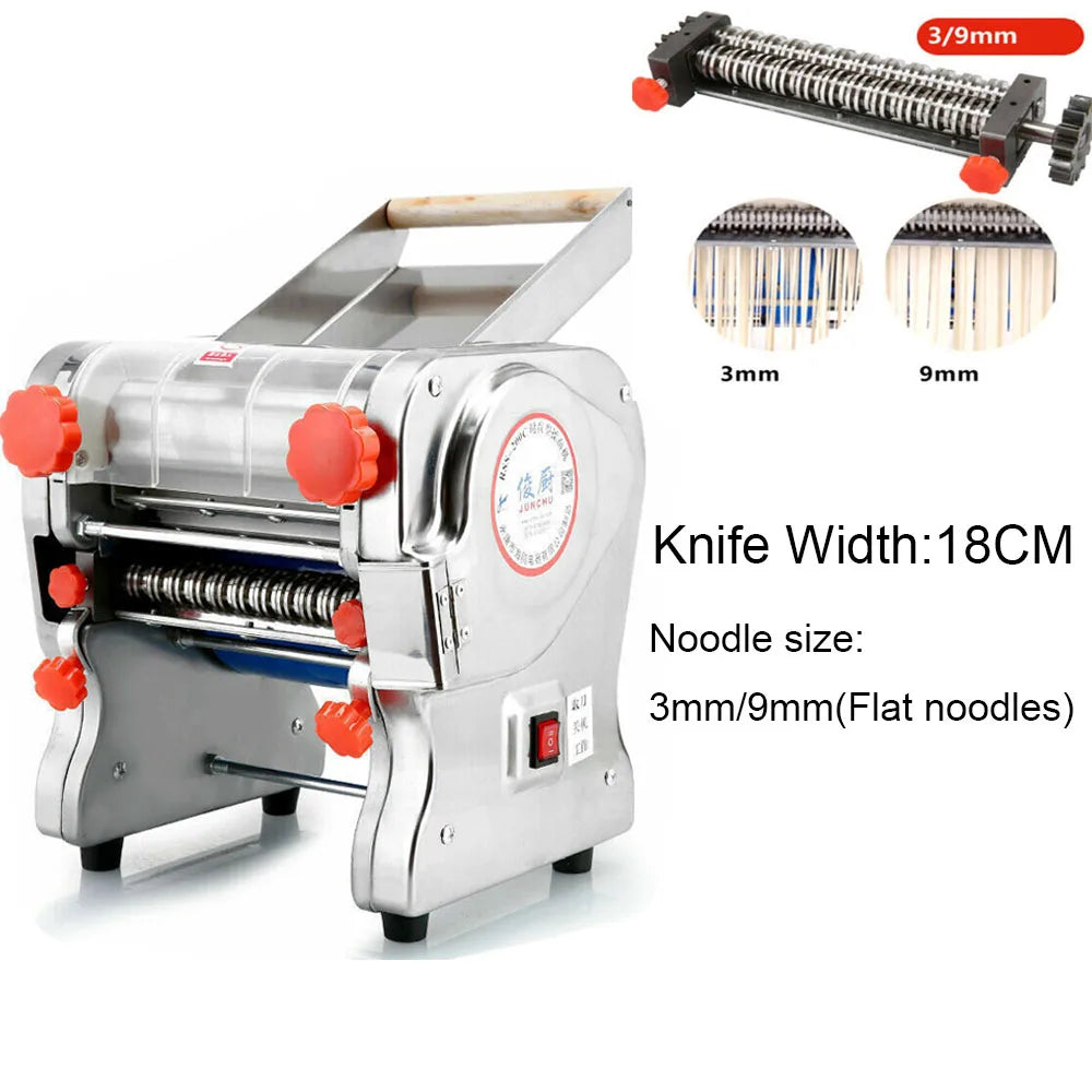 Commercial Electric Stainless Steel Pasta Maker With Dual Cutters