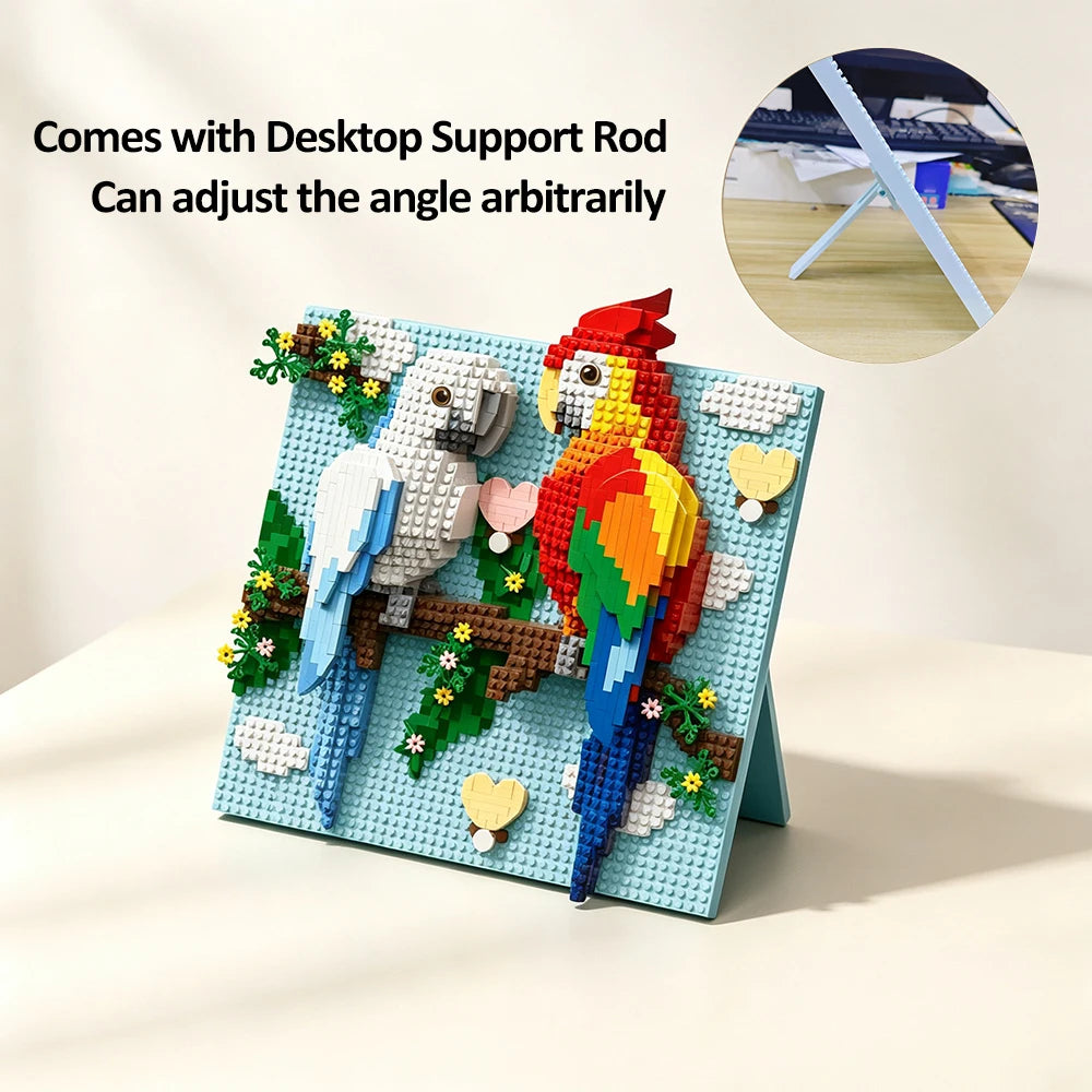KNEW BUILT Chameleon 3D Animal Model Building Block Puzzle