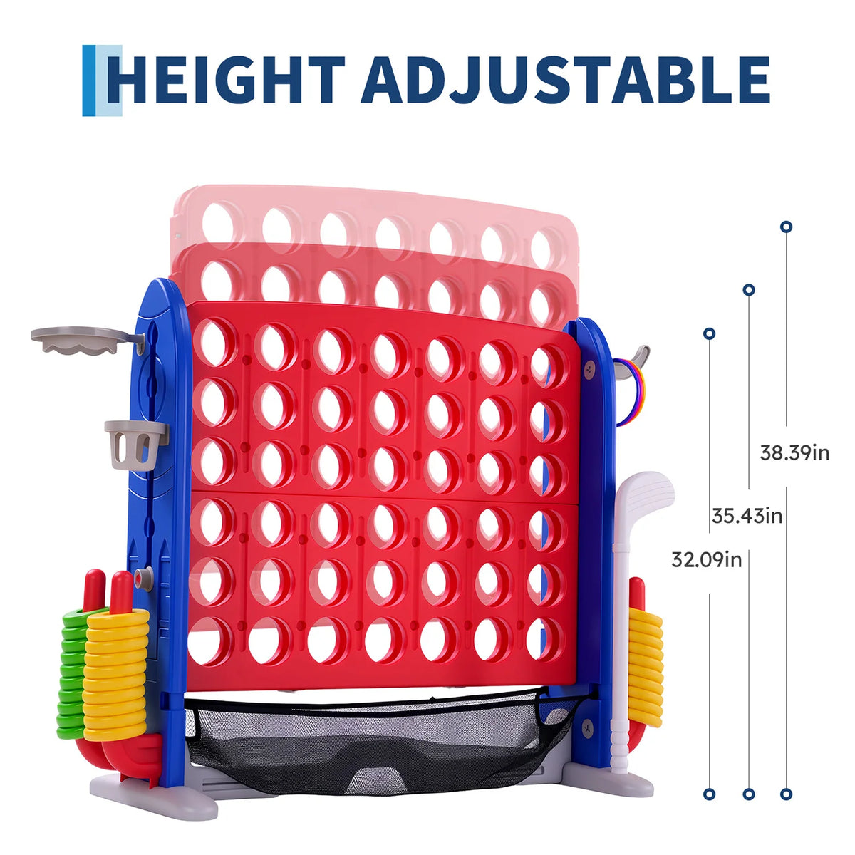 Outdoor Four In A Row Basketball And Ring Toss Game Set