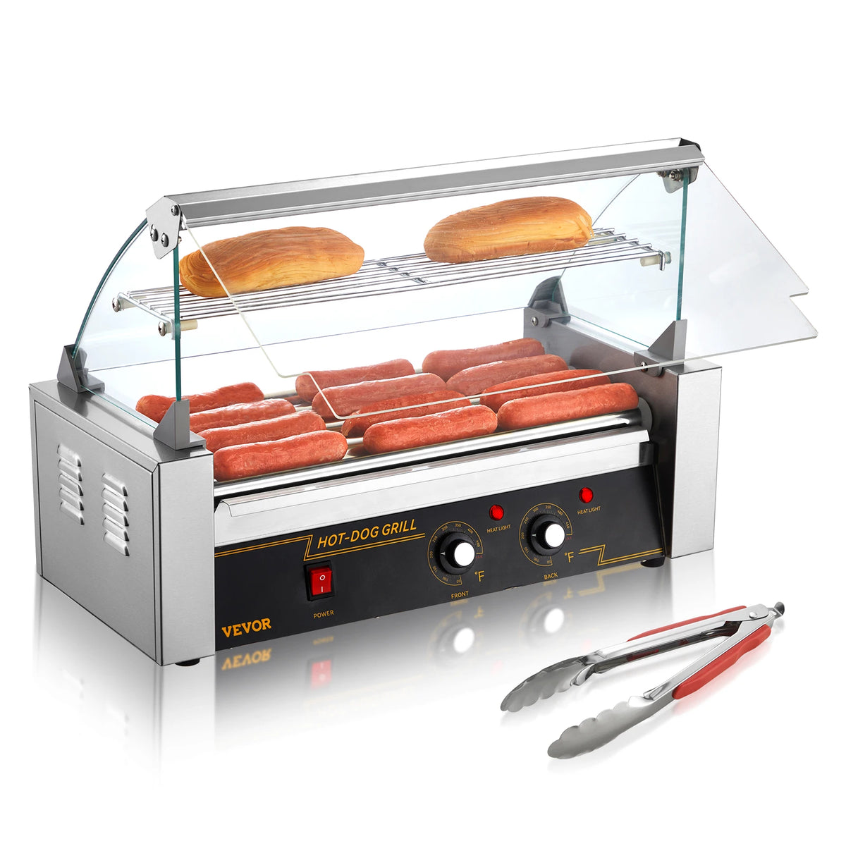 SucceBuy Commercial Hot Dog Roller Electric Sausage Grill Machine