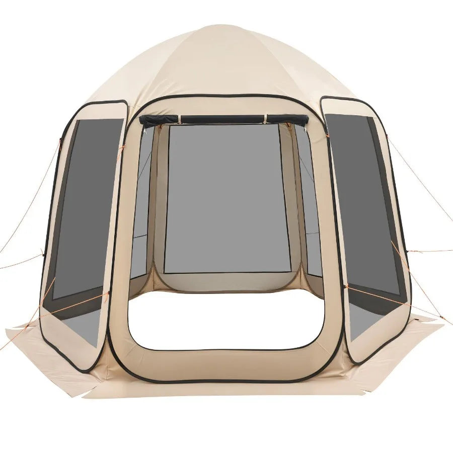 Pop Up Screen House Tent With Mesh Sides For Outdoors