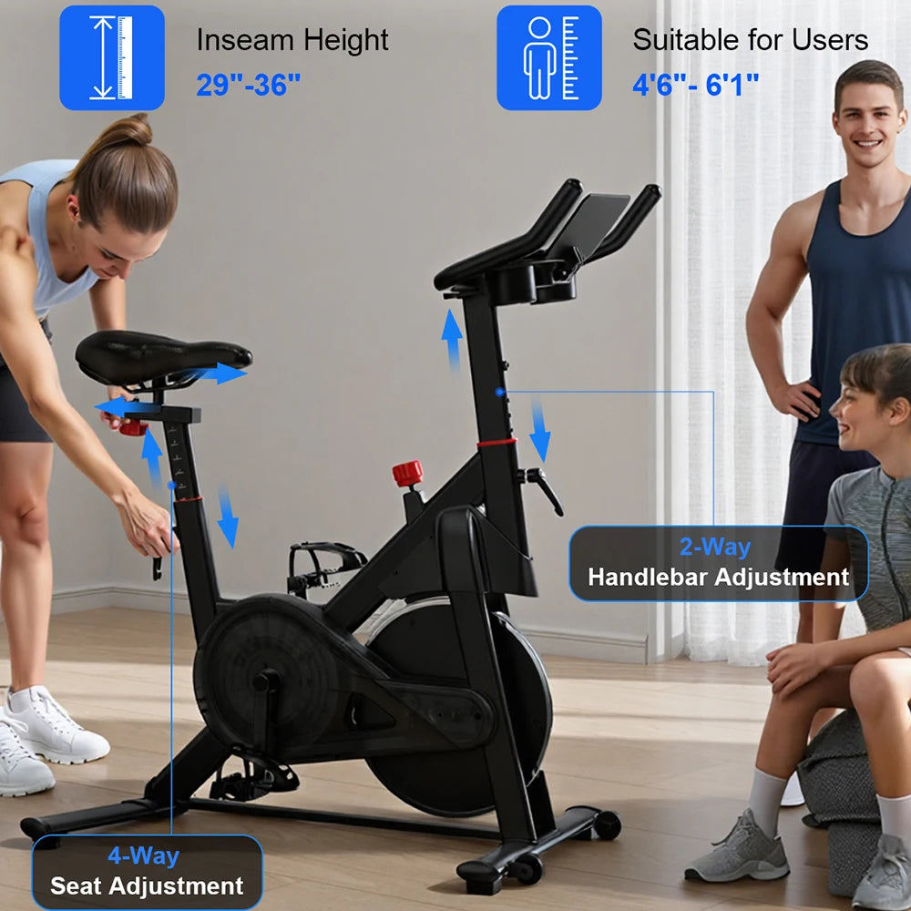 LACUFFY 32 Level Magnetic Resistance Exercise Bike For Home