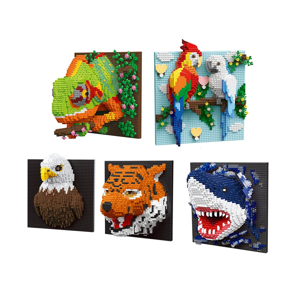 KNEW BUILT Chameleon 3D Animal Model Building Block Puzzle