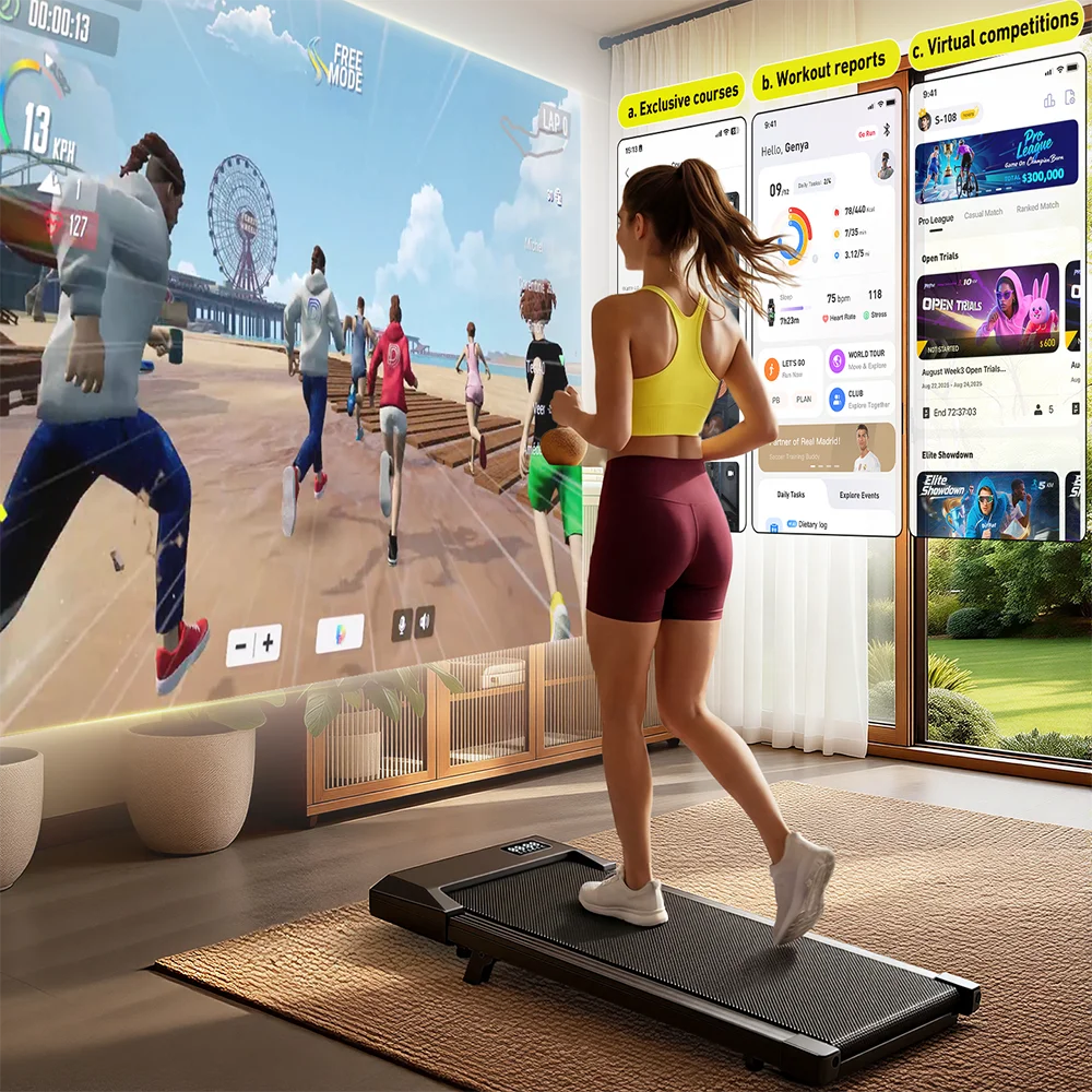 Superun Portable Under Desk Walking Pad Treadmill for Home Office