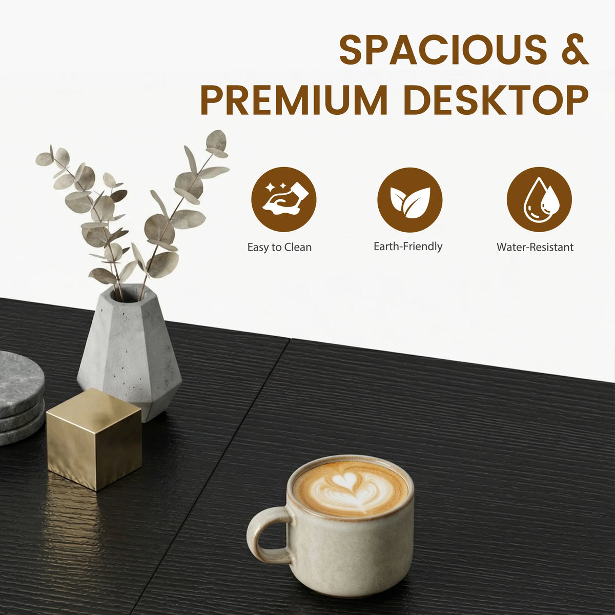 MCQ Standing Office Desk With Drawers, Storage And Side Hook