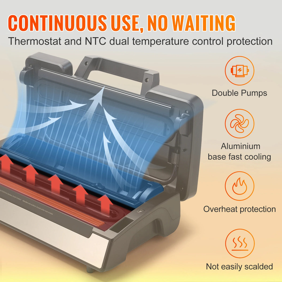 SucceBuy Vacuum Sealer Machine for Fresh Food Storage and Packaging