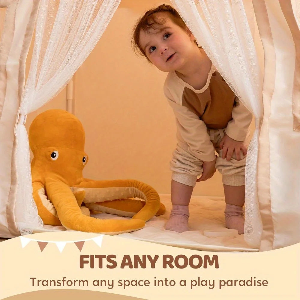 Joyfy Kids Indoor Play Tent With Blanket And LED Light