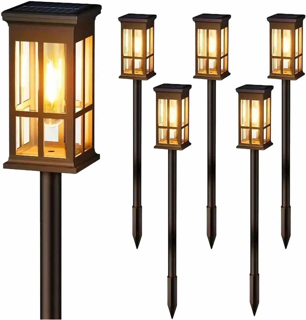 Solar Powered LED Pathway Lights for Garden Walkway and Patio