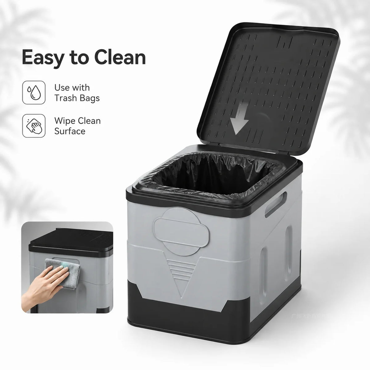 Portable Folding Toilet With Lid For Camping And Road Trips