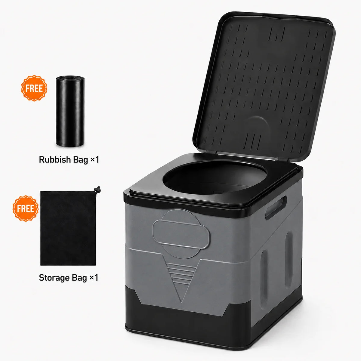 Portable Folding Toilet With Lid For Camping And Road Trips