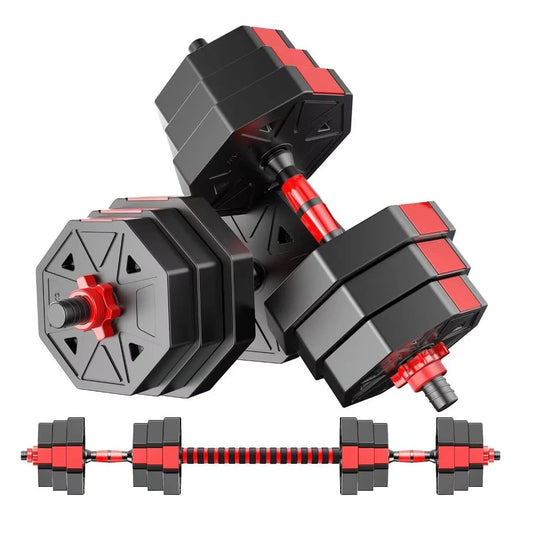 Adjustable Dumbbell to Barbell Set for Home Strength Training