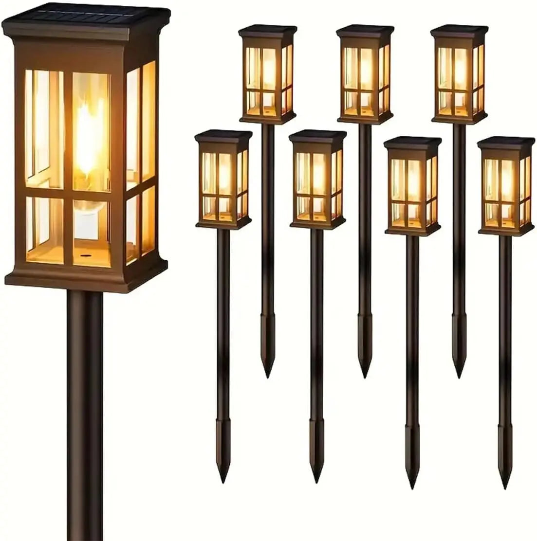 Solar Powered LED Pathway Lights for Garden Walkway and Patio