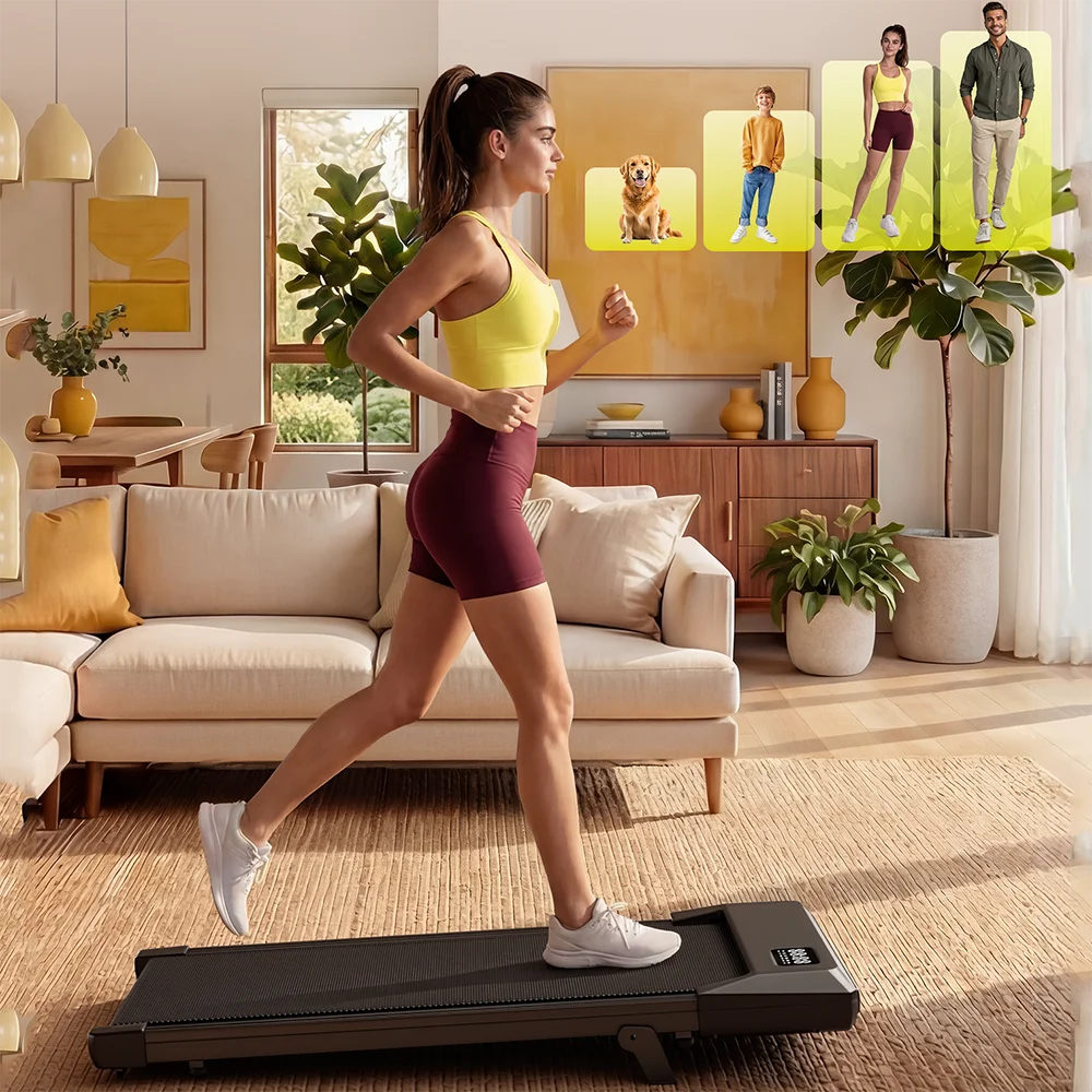 Superun Portable Under Desk Walking Pad Treadmill for Home Office