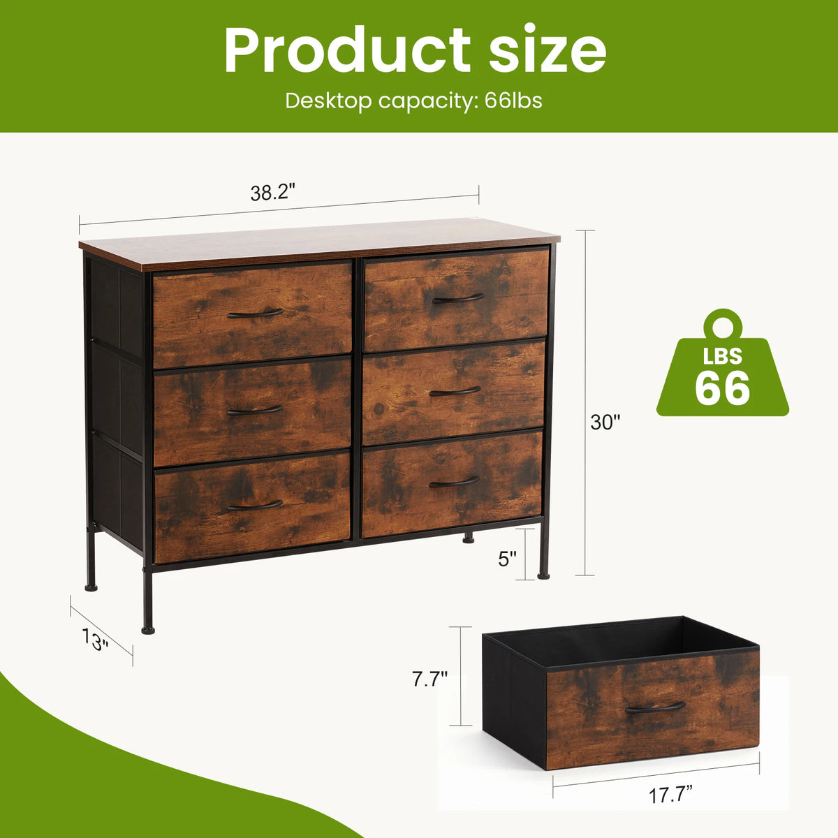 JHK Modern Fabric Storage Cabinet With Drawers For Living Room