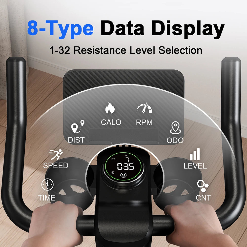 LACUFFY 32 Level Magnetic Resistance Exercise Bike For Home