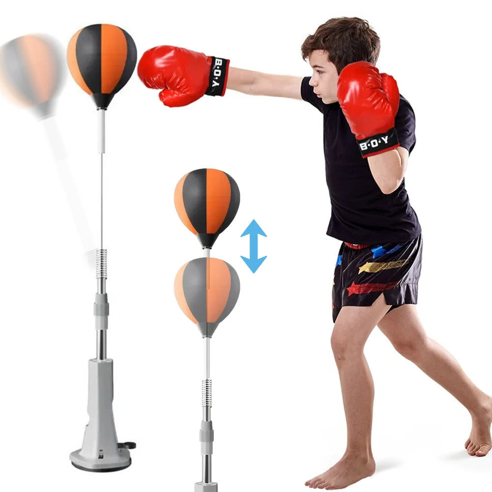JOCESTYLE Boxing Bag Stand and Reflex Ball Set for Training