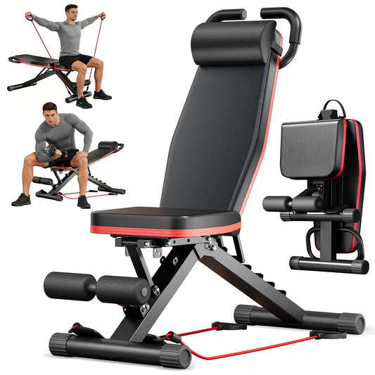 14-in-1 Foldable Adjustable Weight Bench for Full Body Workouts
