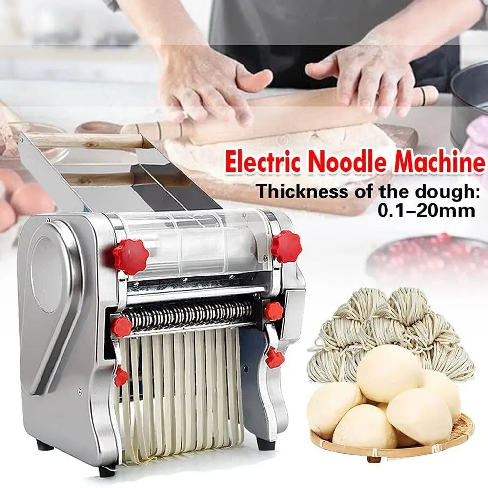Commercial Electric Stainless Steel Pasta Maker With Dual Cutters