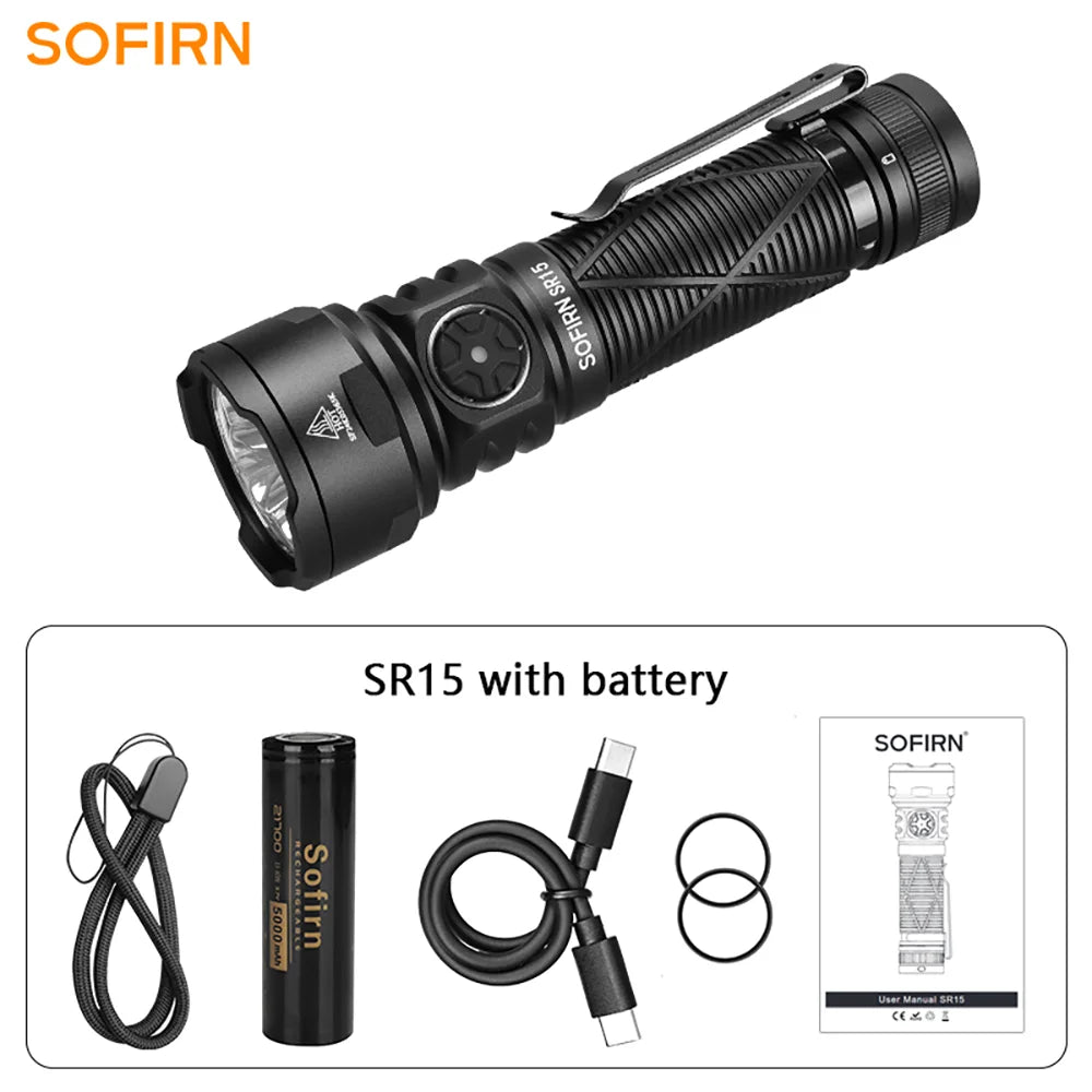Sofirn SR15 SFT25R Rechargeable LED Camping Flashlight