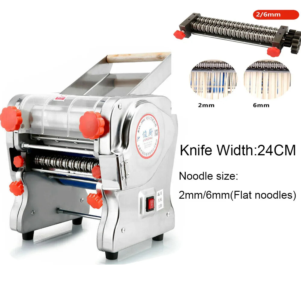 Commercial Electric Stainless Steel Pasta Maker With Dual Cutters