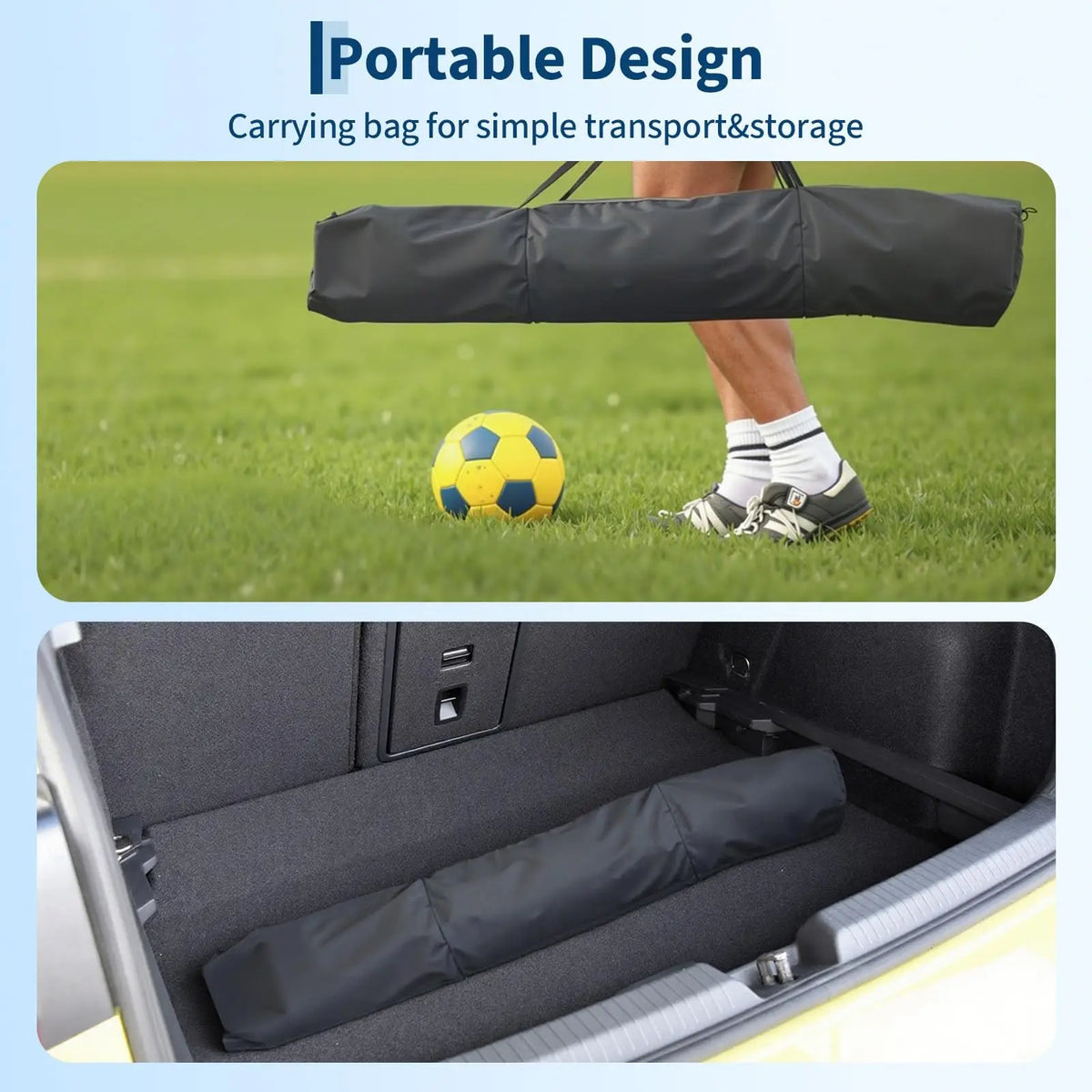 HiMISS Portable Heavy Duty Foldable Soccer Goal With Carry Bag