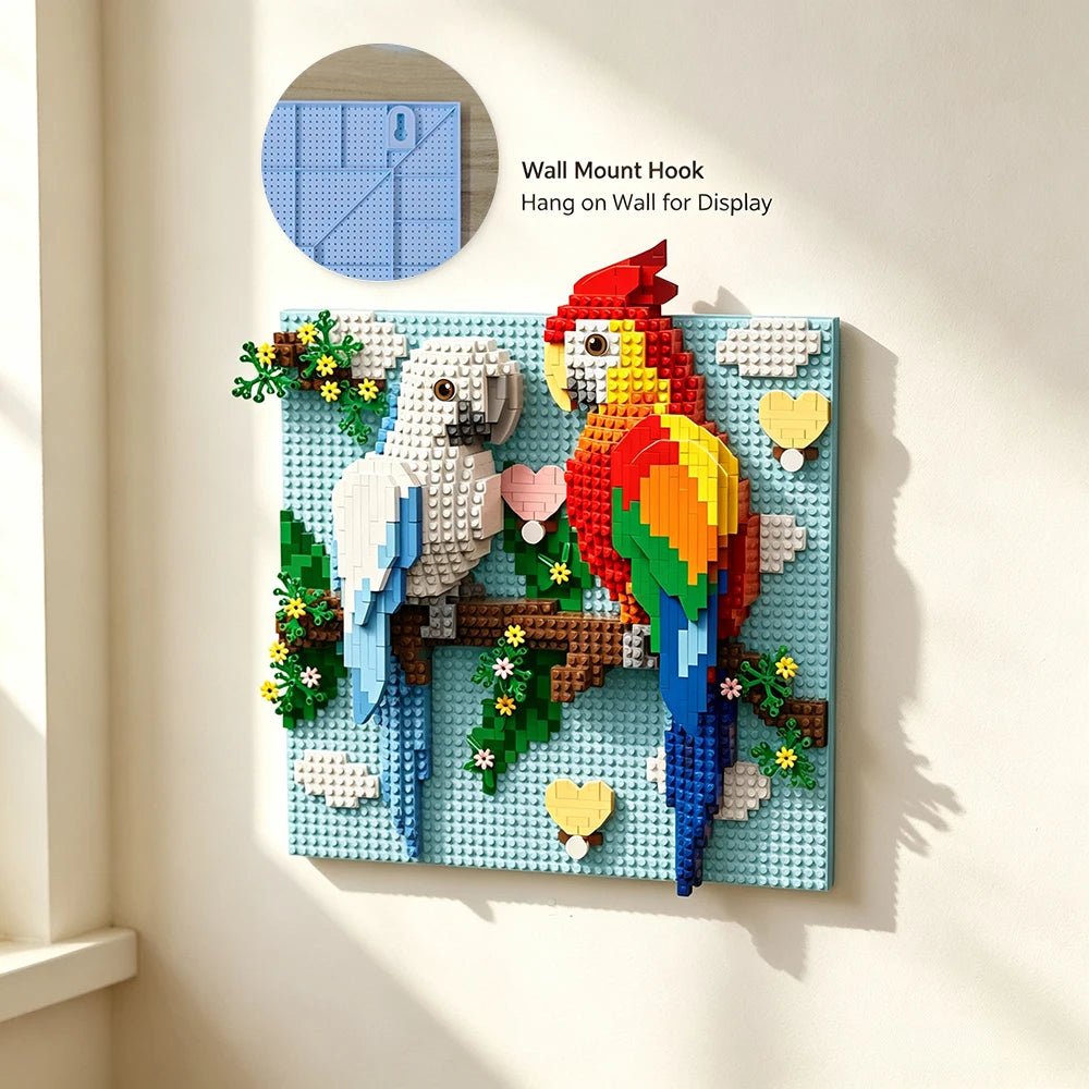 KNEW BUILT Chameleon 3D Animal Model Building Block Puzzle