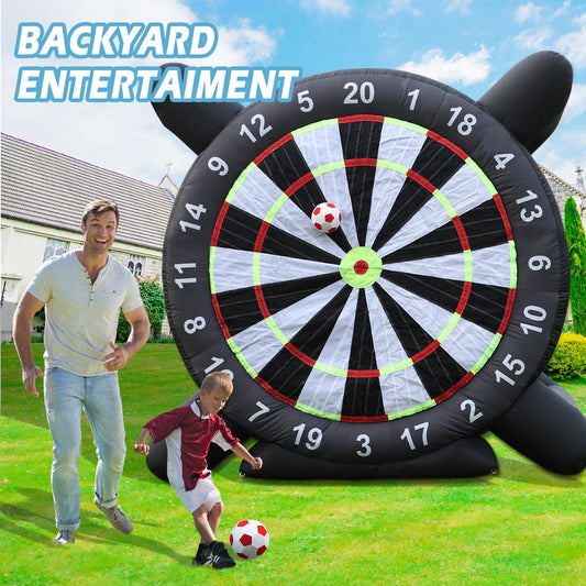 KING INFLATABLE Giant Soccer Dart Board With Blower And Balls