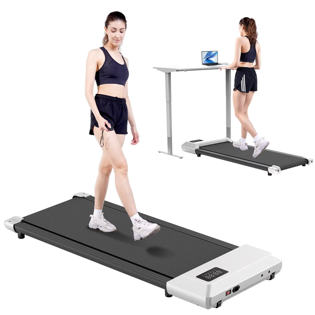 Superun Portable Under Desk Walking Pad Treadmill for Home Office