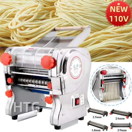 Commercial Electric Stainless Steel Pasta Maker With Dual Cutters