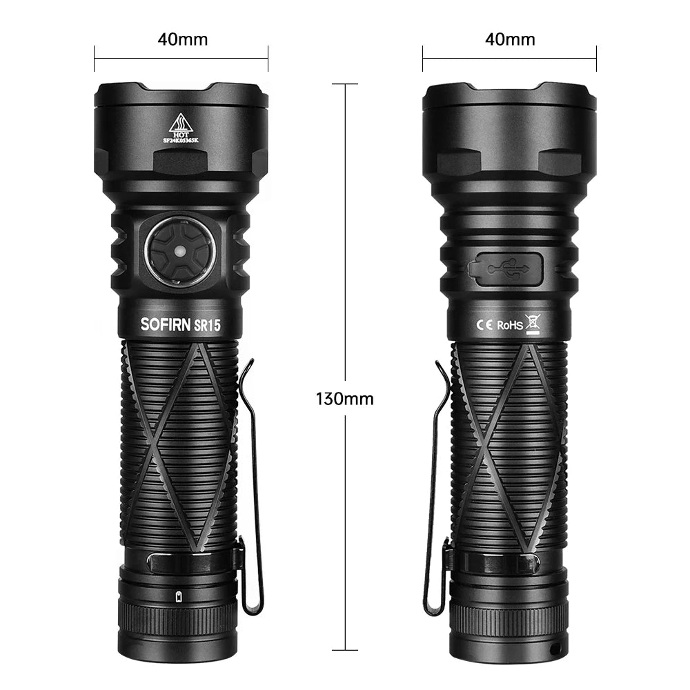 Sofirn SR15 SFT25R Rechargeable LED Camping Flashlight